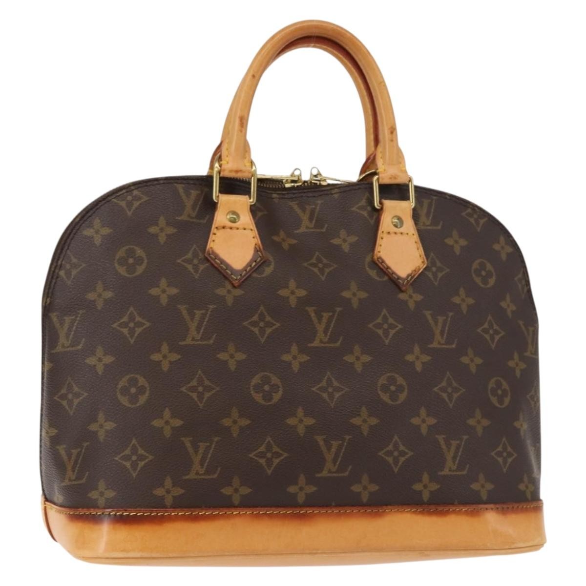 Louis Vuitton Alma Handbag Monogram Canvas Brown Canvas Handbag (Pre-Owned)