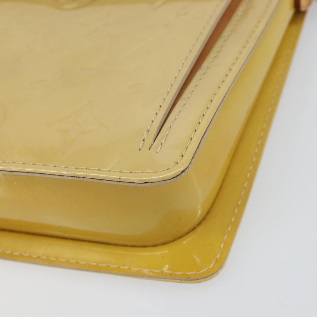 Louis Vuitton Mott Handbag Monogram Vernis Beige Patent_Leather Clutche & Pouche Bag (Pre-Owned)