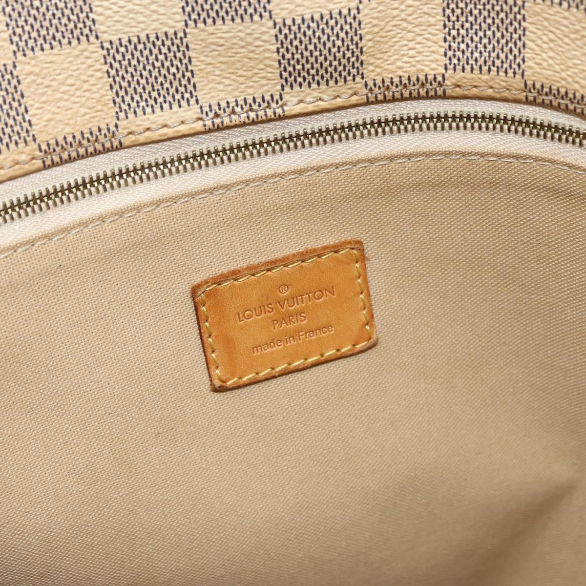 Louis Vuitton Soffi Handbag Damier Beige Canvas Handbag (Pre-Owned)