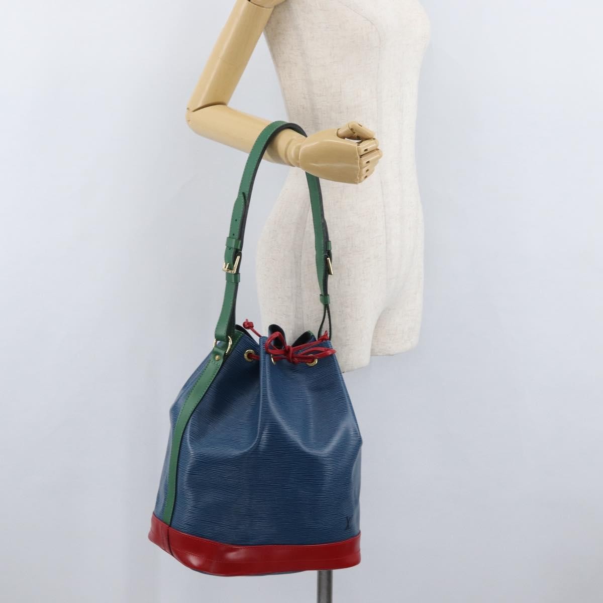 Louis Vuitton Tricolor Noe Handbag Epi Leather Blue Leather Shoulder Bag Bag (Pre-Owned)