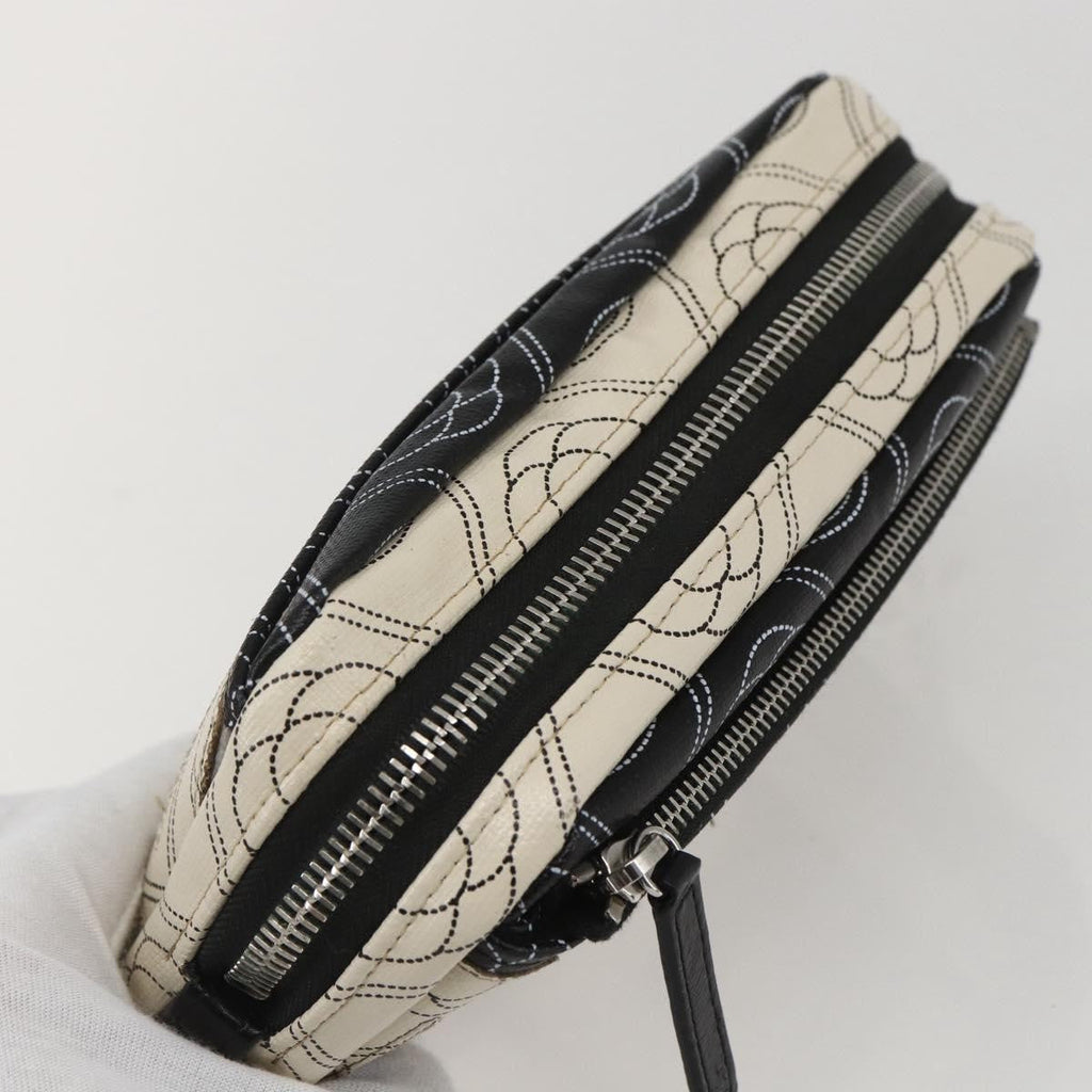Chanel Logo Camera Case Clutch Printed Coated Canvas Black Pvc Clutche & Pouche Bag (Pre-Owned)