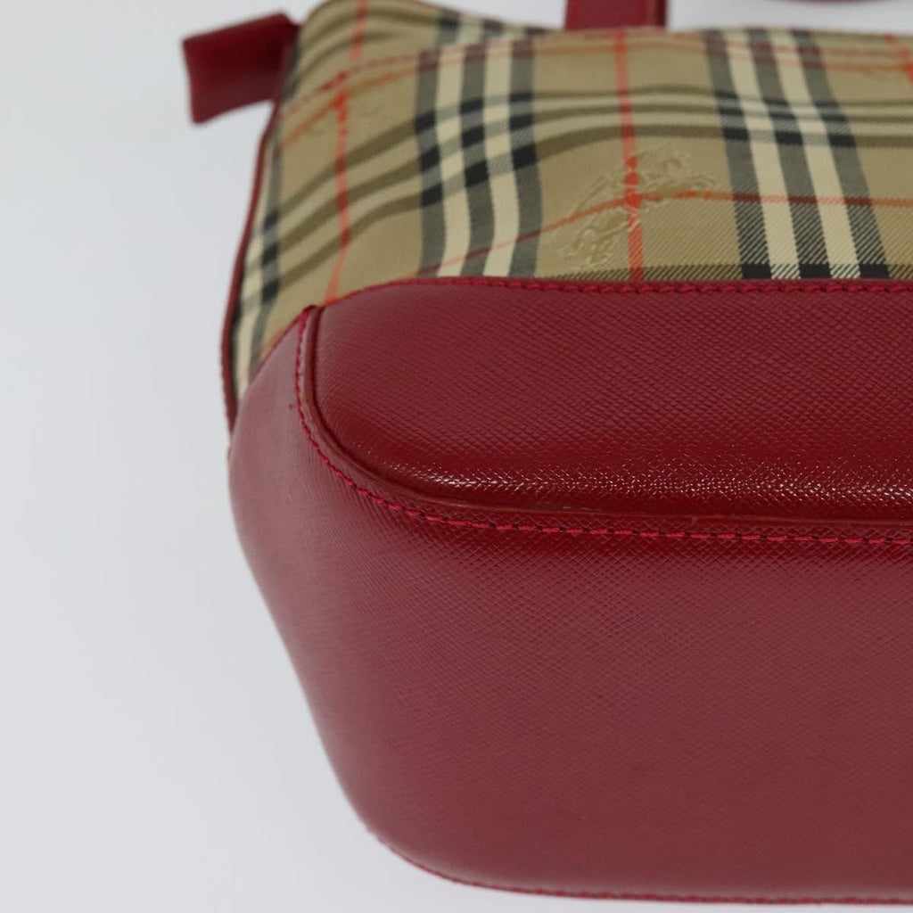 Burberry Nova Check Handbag Nova Check Canvas And Leather Beige Canvas Handbag (Pre-Owned)