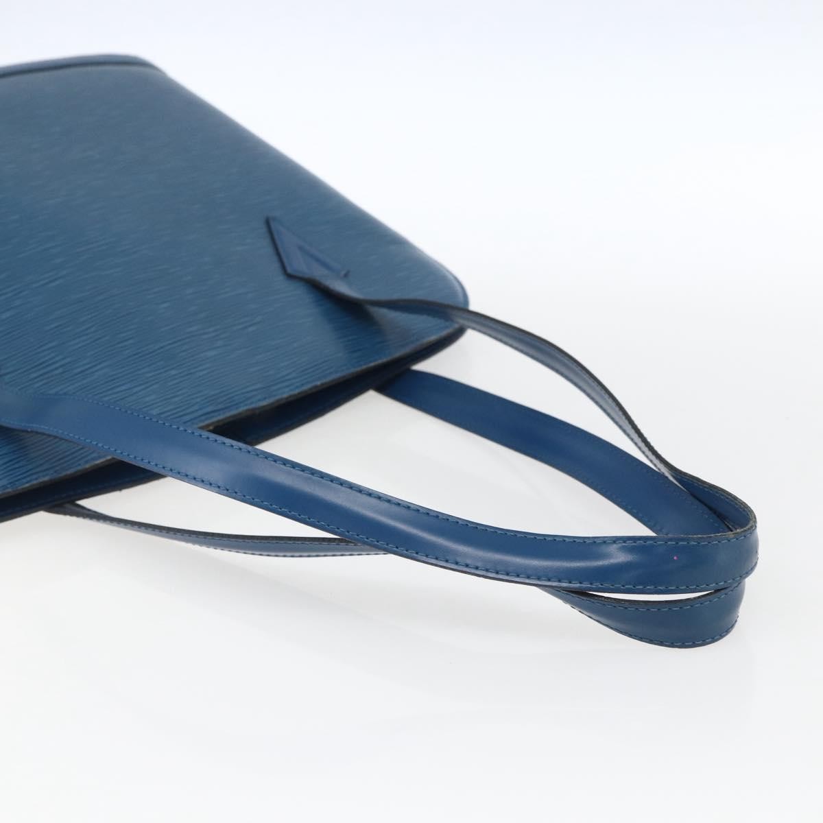 Louis Vuitton Lussac Handbag Epi Leather Blue Leather Shoulder Bag Bag (Pre-Owned)