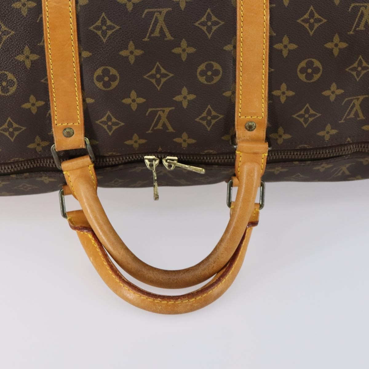 Louis Vuitton Keepall Bag Monogram Canvas Brown Canvas Travel Bag Bag (Pre-Owned)