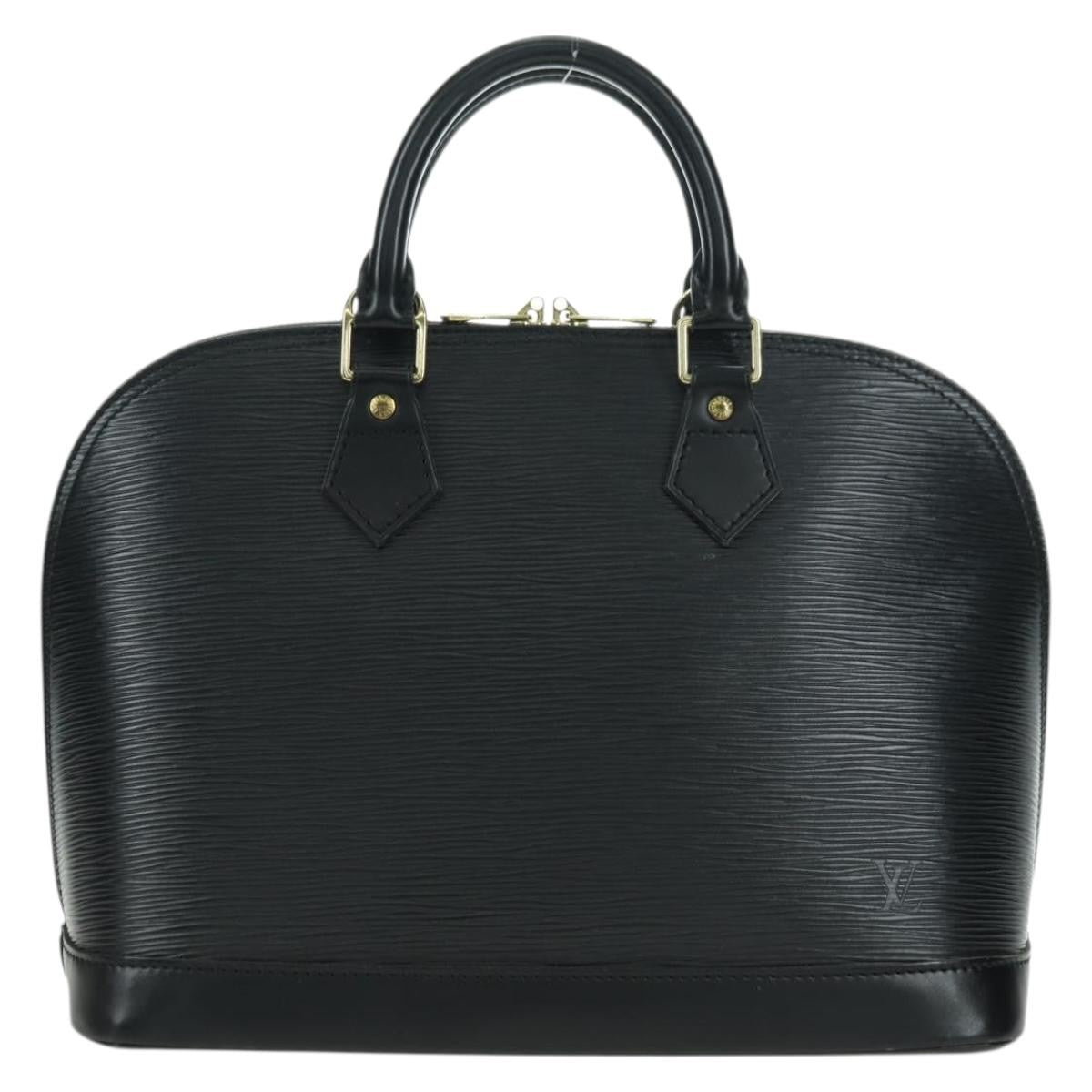 Louis Vuitton Alma Handbag Epi Leather Black Leather Handbag (Pre-Owned)