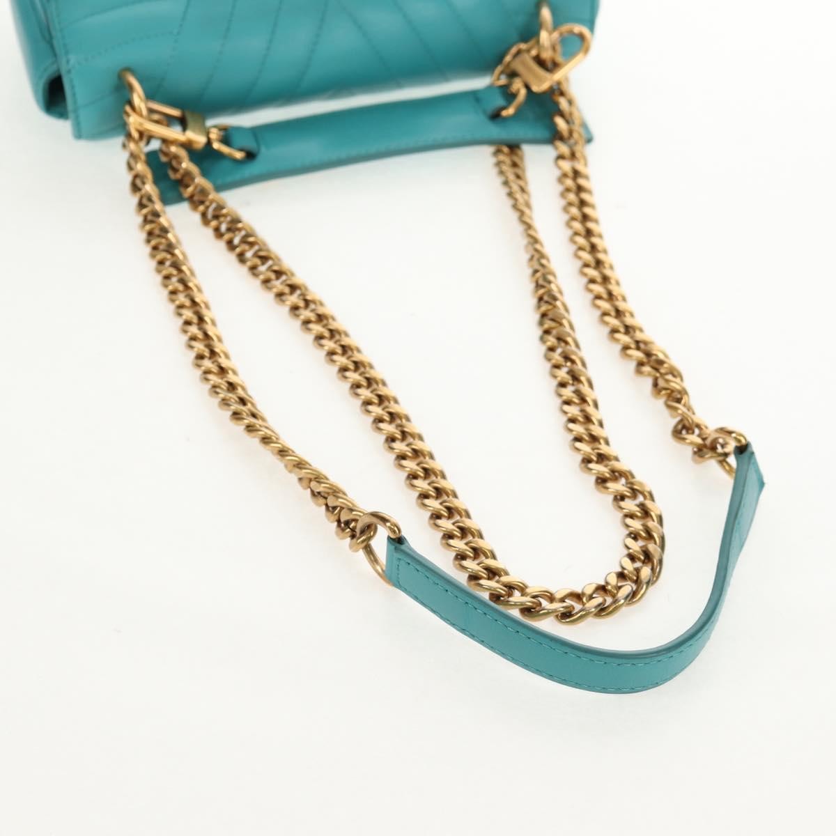 Louis Vuitton New Wave Chain Bag Quilted Leather Blue Leather Shoulder Bag Bag (Pre-Owned)