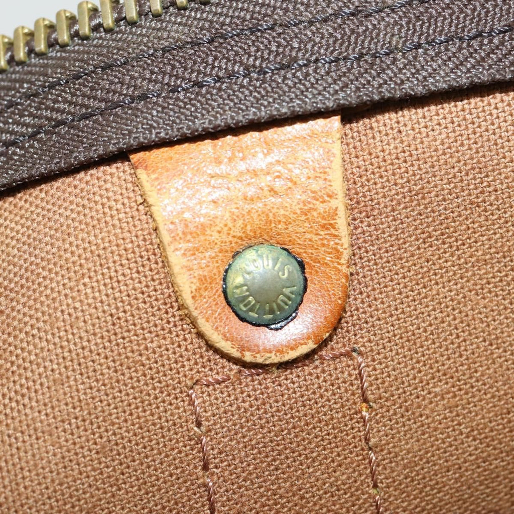 Louis Vuitton Keepall Bag Monogram Canvas Brown Canvas Travel Bag Bag (Pre-Owned)