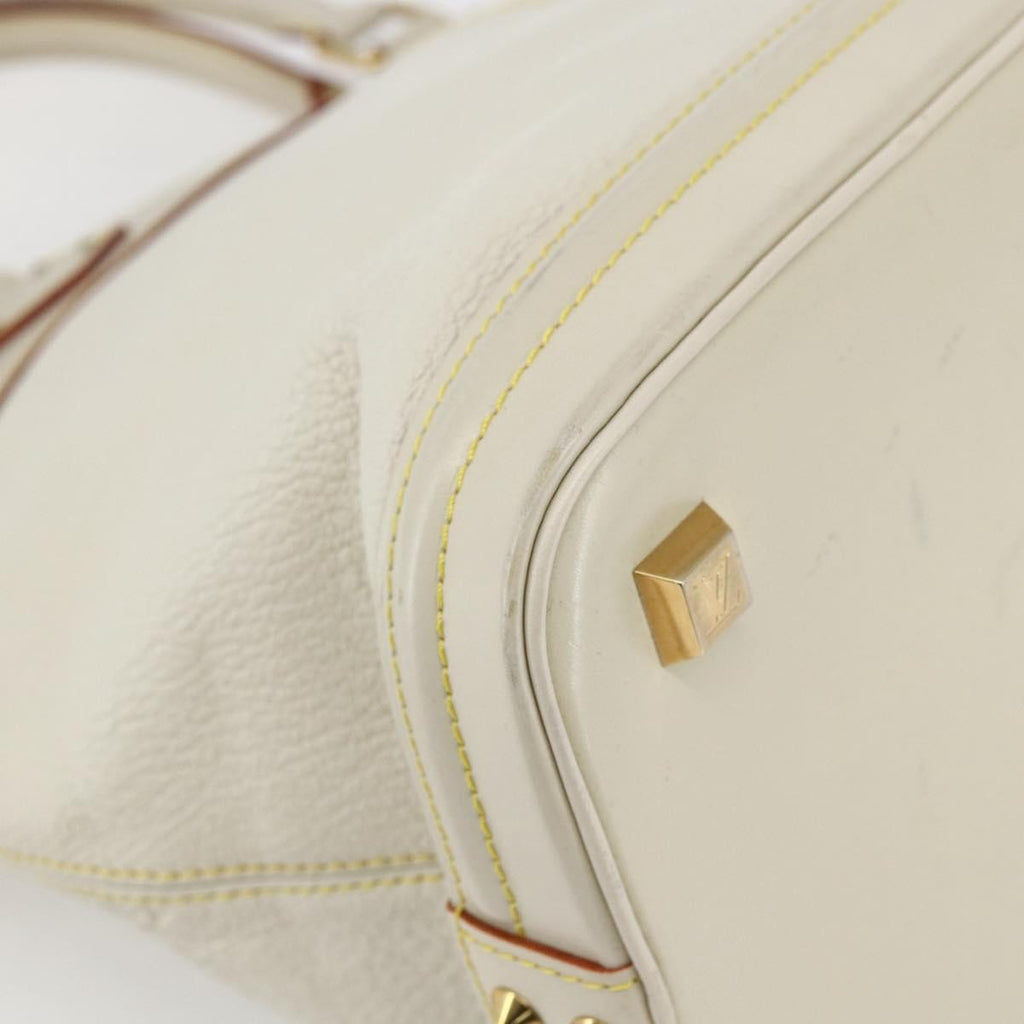 Louis Vuitton Suhali Lockit Handbag Leather White Leather Handbag (Pre-Owned)
