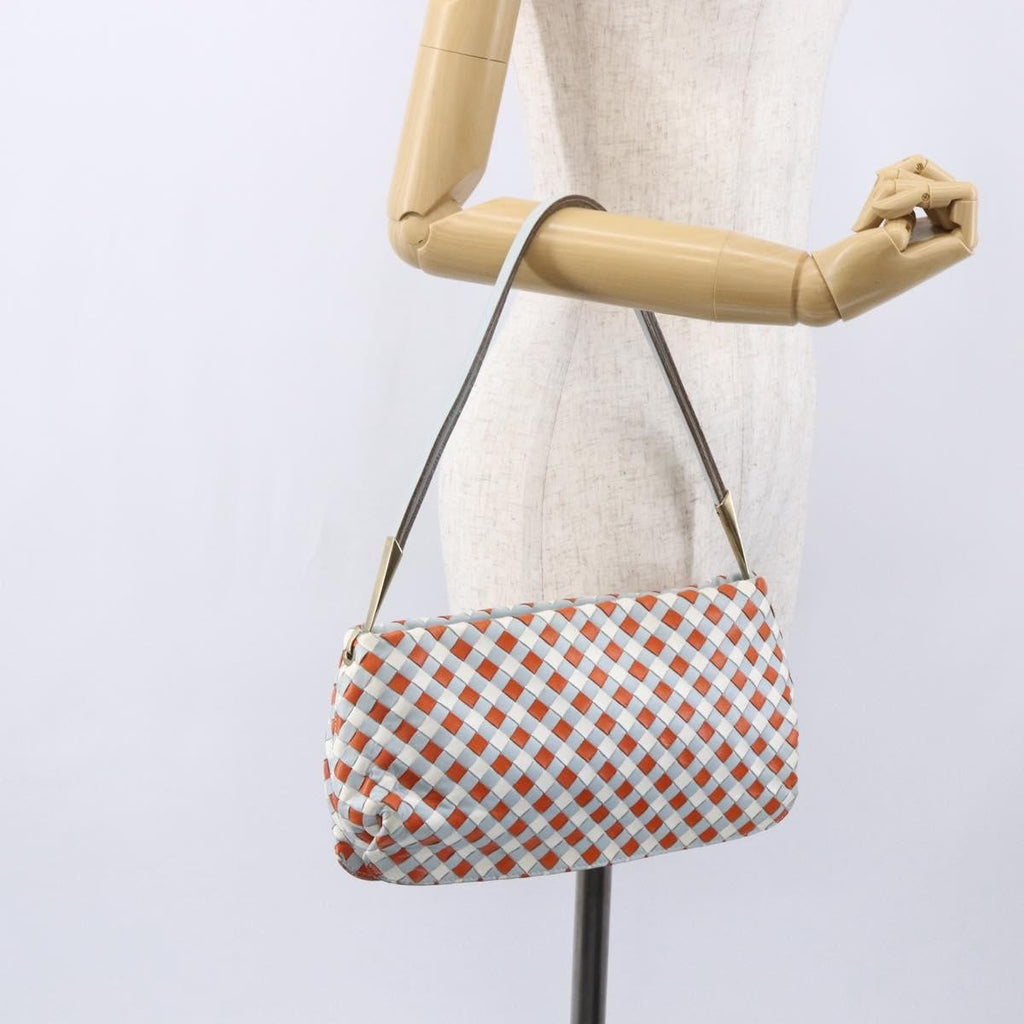 Bottega Veneta Vintage Shoulder Bag Intrecciato Leather Multicolour Leather Shoulder Bag Bag (Pre-Owned)