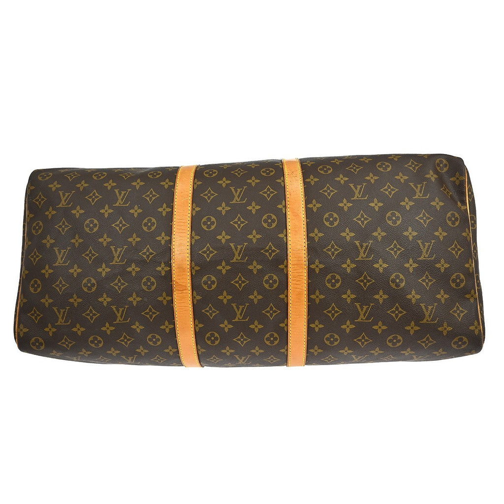 Louis Vuitton Keepall Bag Monogram Canvas Brown Canvas Travel Bag Bag (Pre-Owned)