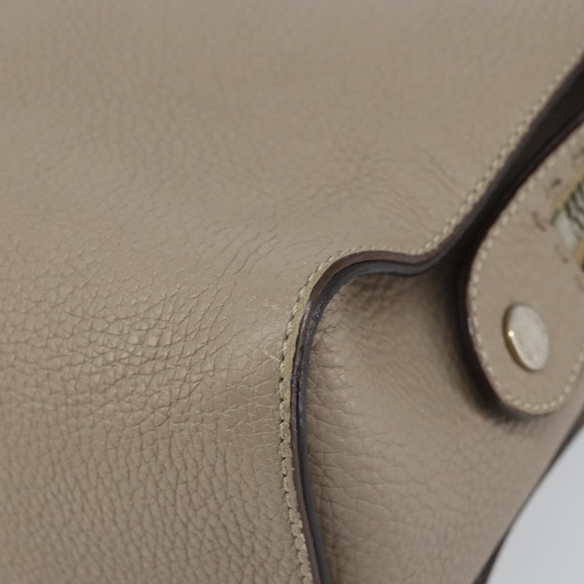 Fendi Selleria Lei Bag Leather Gray Leather Handbag (Pre-Owned)