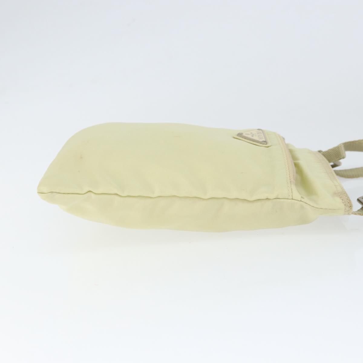 Prada Flat Messenger Bag Tessuto Ecru Nylon Shoulder Bag Bag (Pre-Owned)