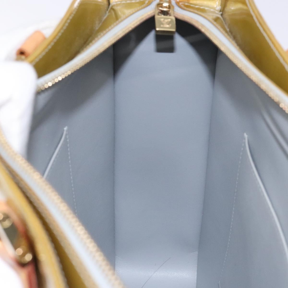 Louis Vuitton Columbus Handbag Monogram Vernis Beige Patent_Leather Tote Bag Bag (Pre-Owned)