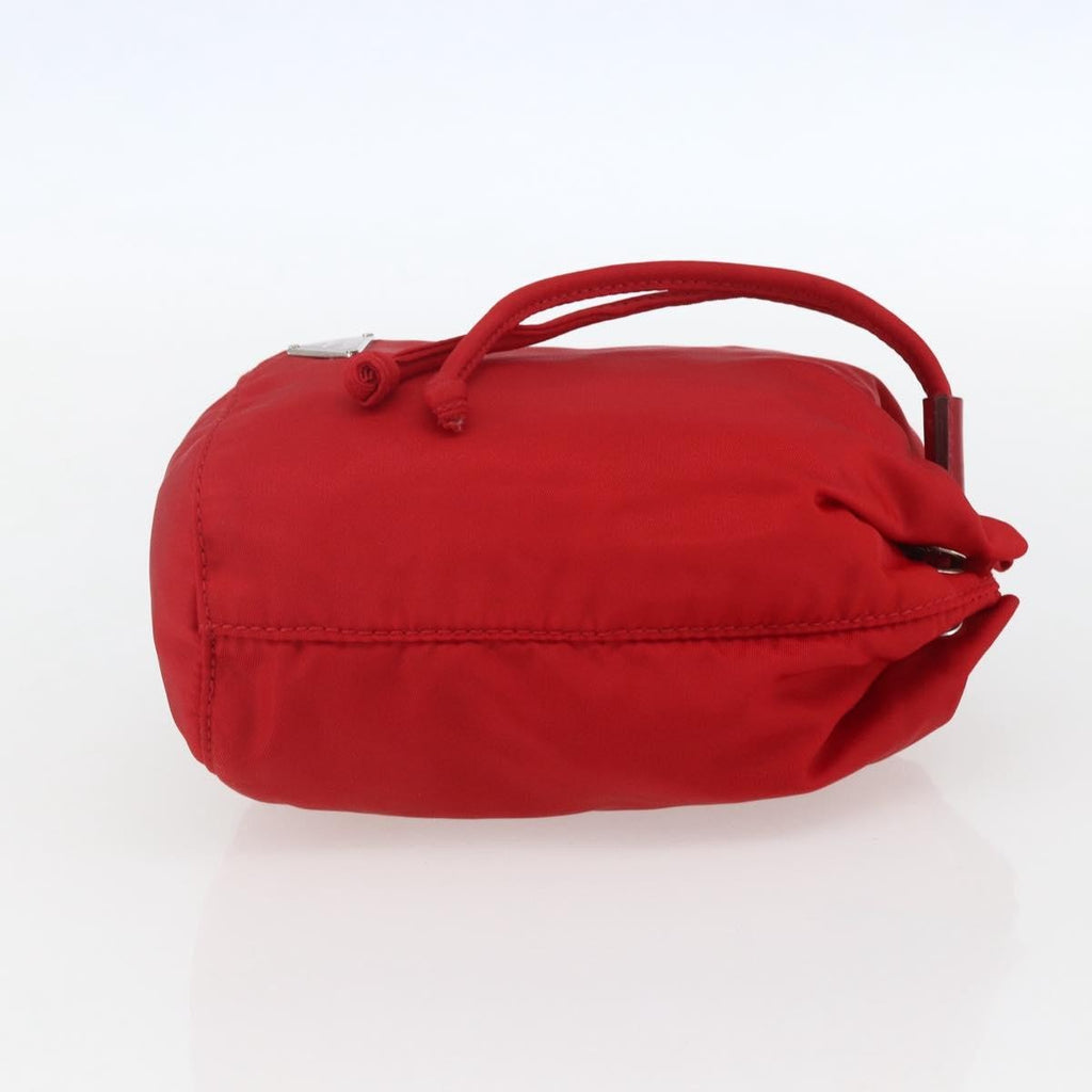 Prada Drawstring Wristlet Bucket Bag Tessuto Red Nylon Clutche & Pouche Bag (Pre-Owned)