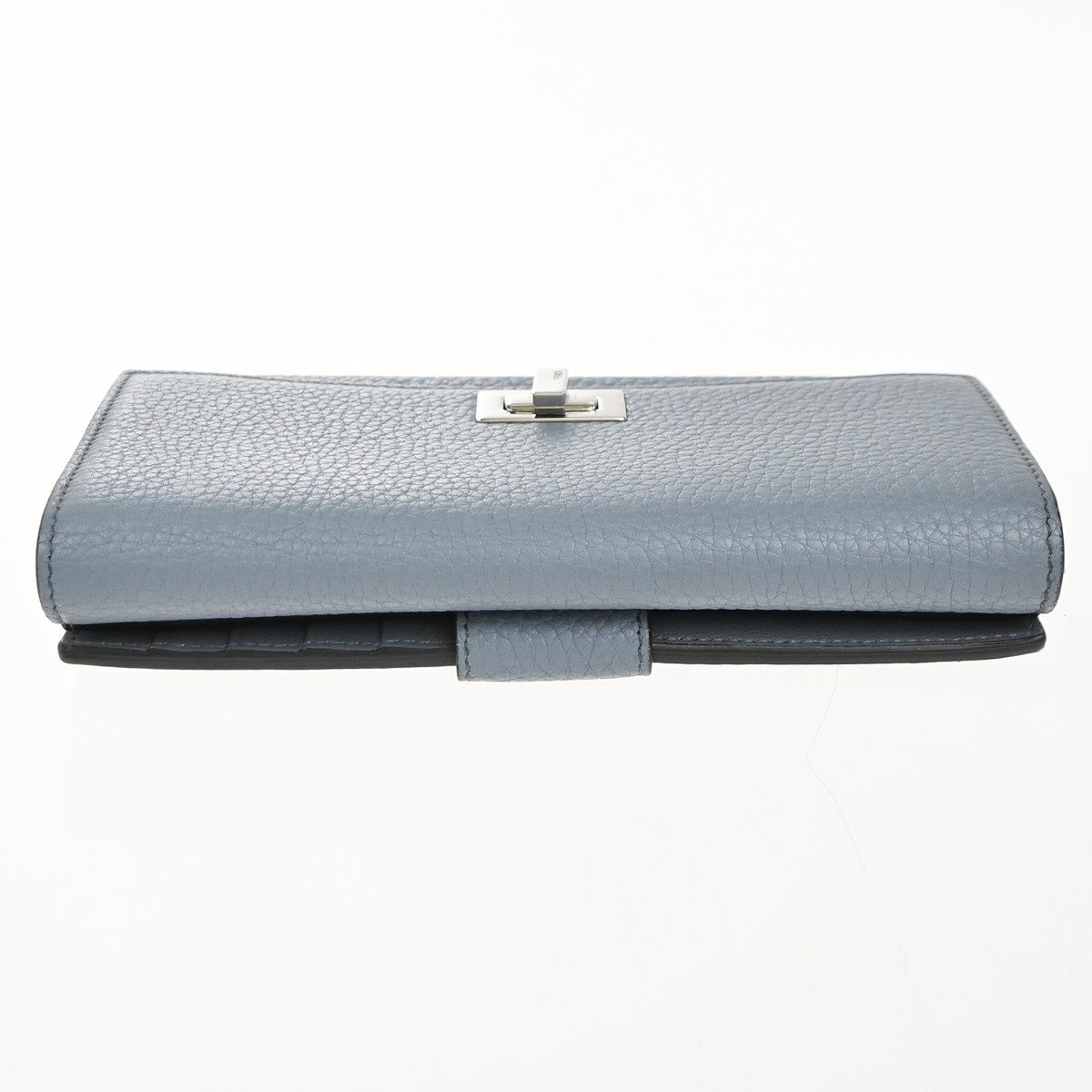 Fendi Peekaboo Wallet Leather Blue Leather Wallets Accessory (Pre-Owned)