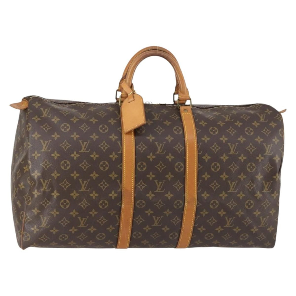 Louis Vuitton Keepall Bag Monogram Canvas Brown Canvas Travel Bag Bag (Pre-Owned)