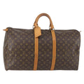 Louis Vuitton Keepall Bag Monogram Canvas Brown Canvas Travel Bag Bag (Pre-Owned)