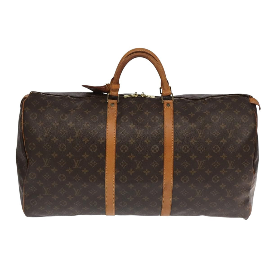 Louis Vuitton Keepall Bag Monogram Canvas Brown Canvas Travel Bag Bag (Pre-Owned)