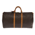 Louis Vuitton Keepall Bag Monogram Canvas Brown Canvas Travel Bag Bag (Pre-Owned)