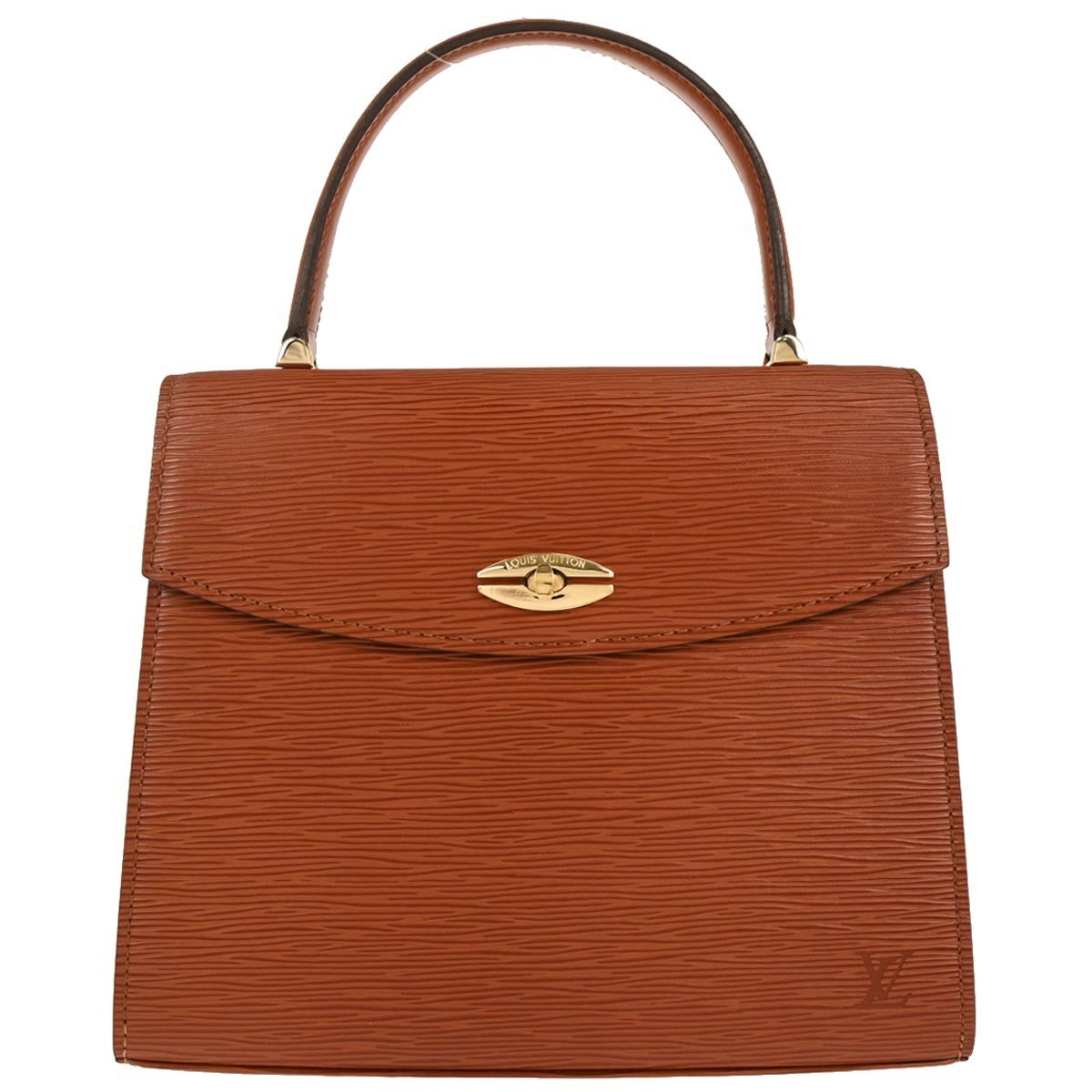 Louis Vuitton Malesherbes Handbag Epi Leather Brown Leather Handbag (Pre-Owned)