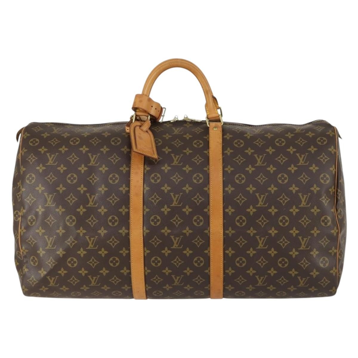 Louis Vuitton Keepall Bag Monogram Canvas Brown Canvas Travel Bag Bag (Pre-Owned)