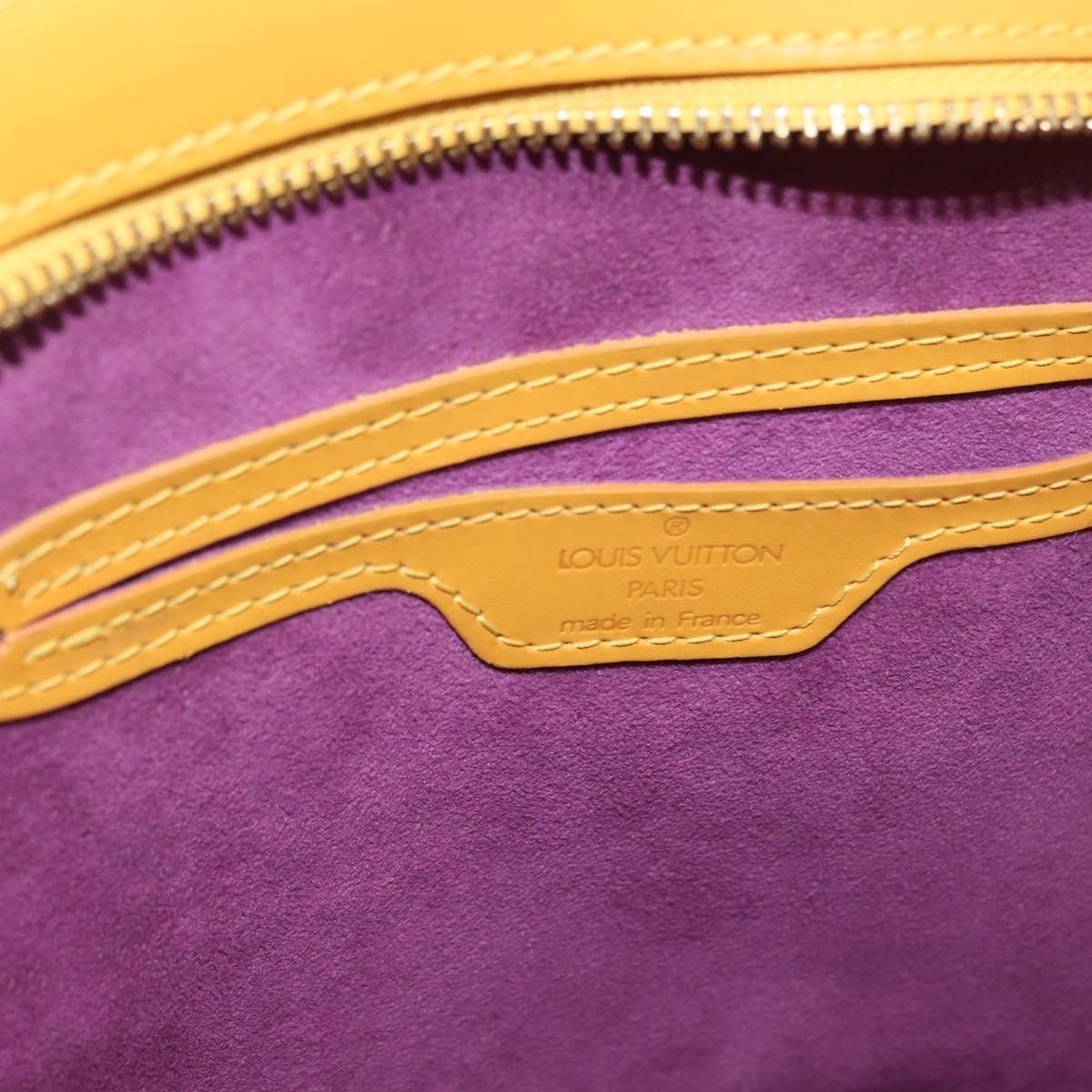 Louis Vuitton Saint Jacques Handbag Epi Leather Yellow Leather Handbag (Pre-Owned)