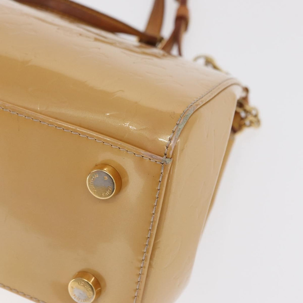 Louis Vuitton Blair Monogram Vernis Beige Patent_Leather Handbag (Pre-Owned)