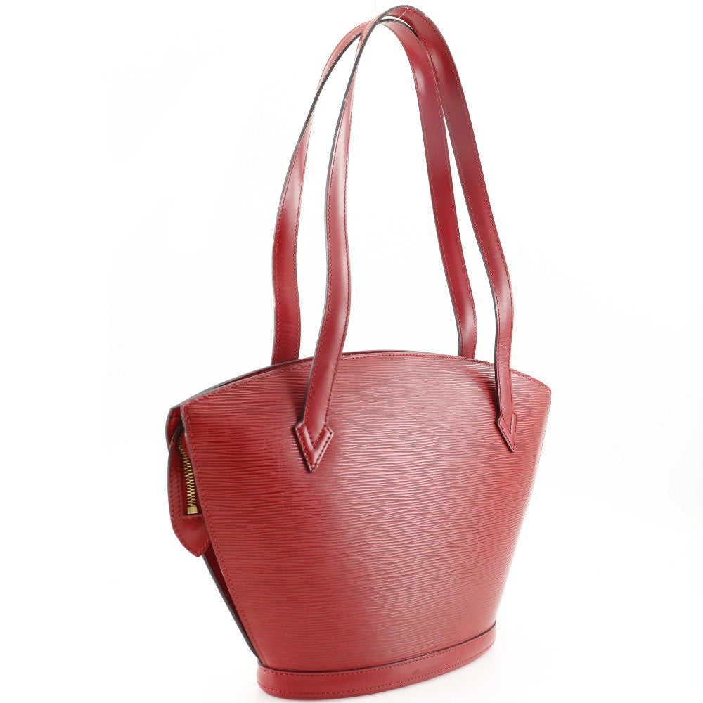 Louis Vuitton Saint Jacques Handbag Epi Leather Red Leather Shoulder Bag Bag (Pre-Owned)