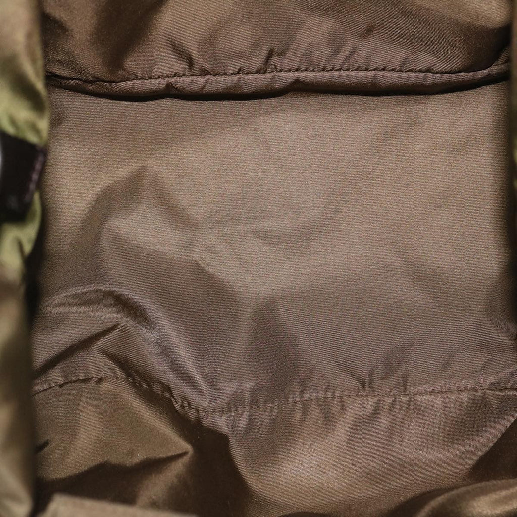 Prada Convertible Double Tote Tessuto Khaki Nylon Tote Bag Bag (Pre-Owned)
