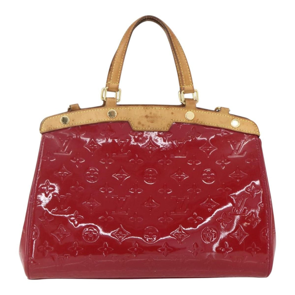 Louis Vuitton Brea Handbag Monogram Vernis Red Patent_Leather Handbag (Pre-Owned)