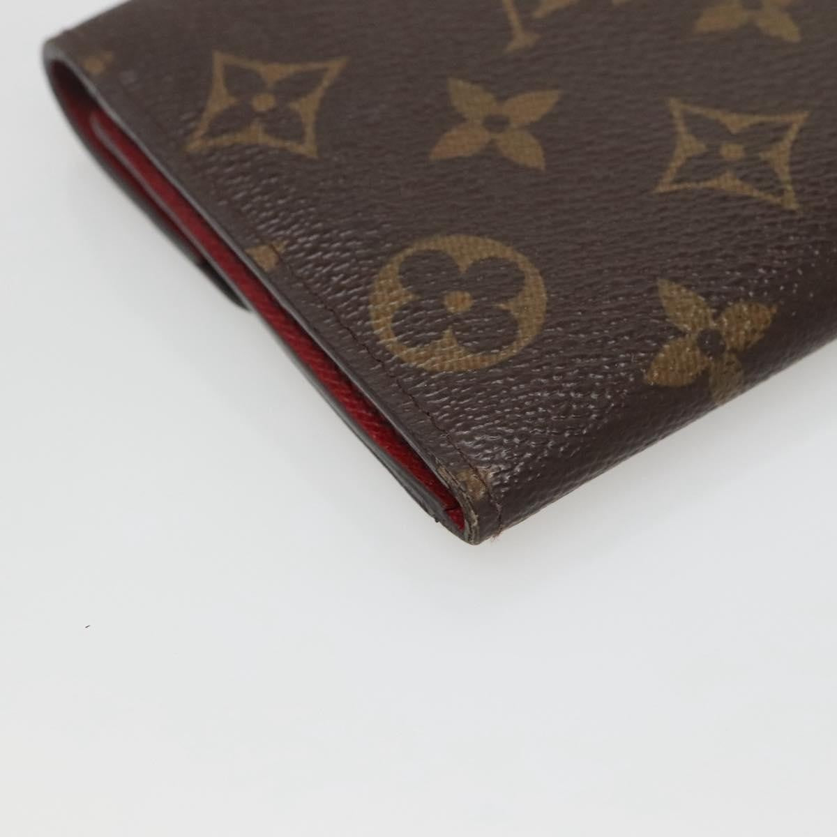 Louis Vuitton Emilie Wallet Monogram Canvas Red Canvas Wallets Accessory (Pre-Owned)