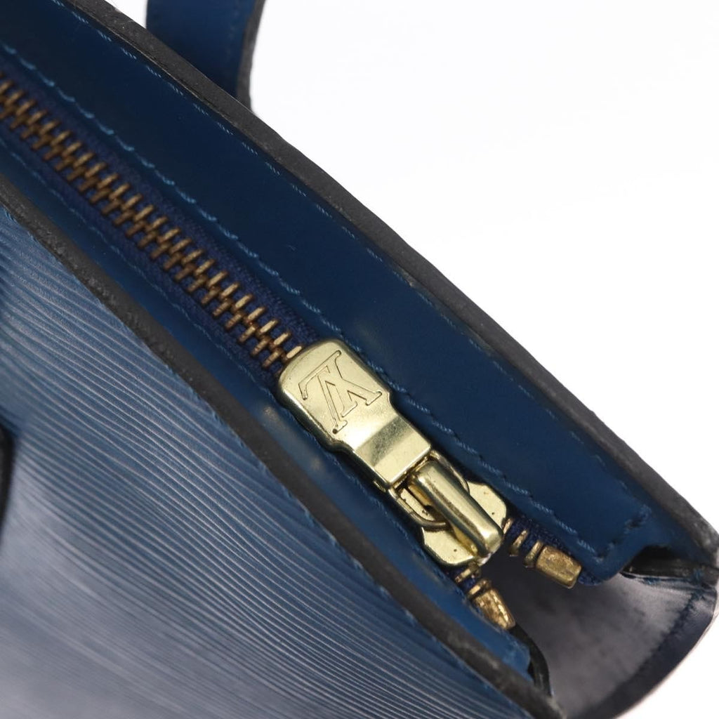 Louis Vuitton Saint Jacques Handbag Epi Leather Blue Leather Shoulder Bag Bag (Pre-Owned)