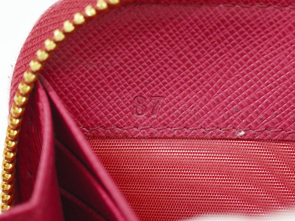 Prada Zip Around Tab Wallet Saffiano Leather Pink Leather Wallets Accessory (Pre-Owned)