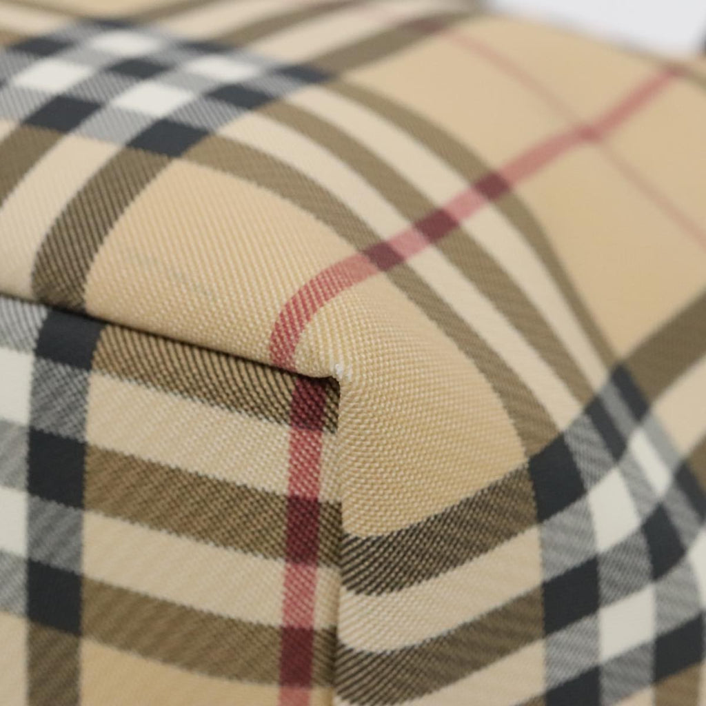 Burberry Nova Check Handbag Nova Check Canvas Beige Canvas Handbag (Pre-Owned)