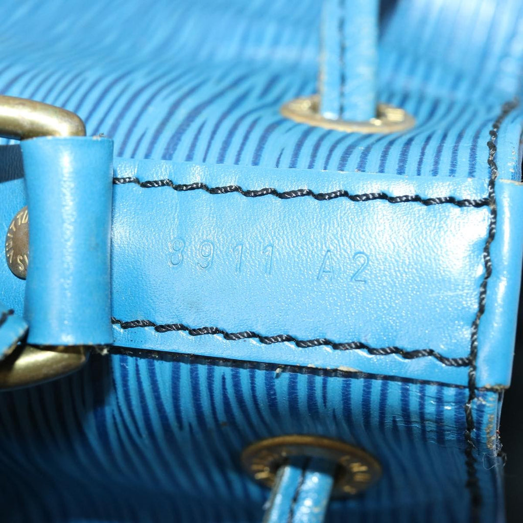 Louis Vuitton Petit Noe Handbag Epi Leather Blue Leather Shoulder Bag Bag (Pre-Owned)