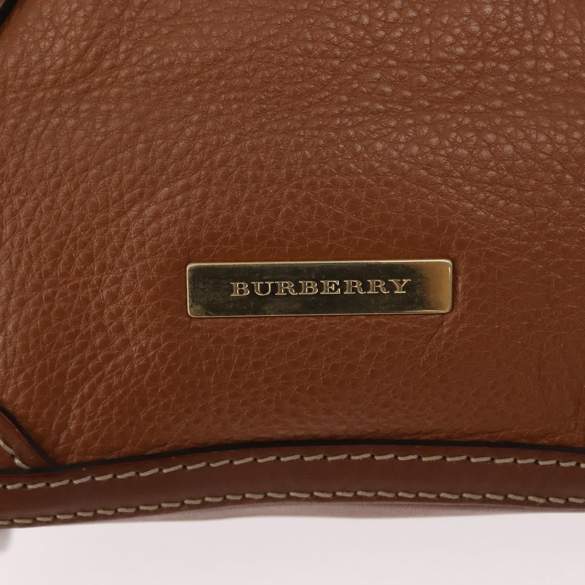Burberry Orchard Bag Smooth Leather Brown Leather Handbag (Pre-Owned)