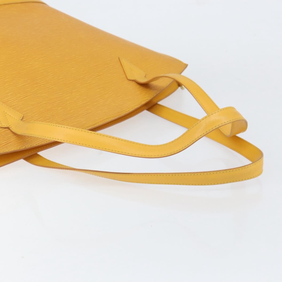 Louis Vuitton Saint Jacques Handbag Epi Leather Yellow Leather Handbag (Pre-Owned)