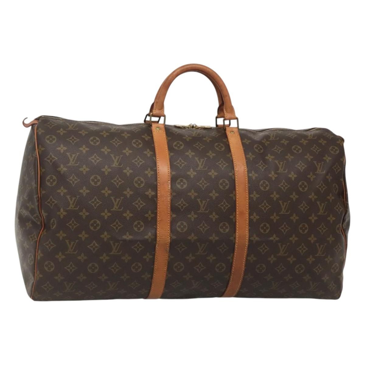 Louis Vuitton Keepall Bag Monogram Canvas Brown Canvas Travel Bag Bag (Pre-Owned)