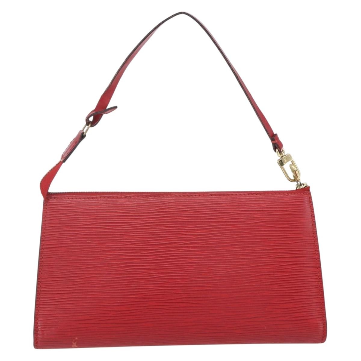 Louis Vuitton Pochette Accessoires Epi Leather Red Leather Clutche & Pouche Bag (Pre-Owned)