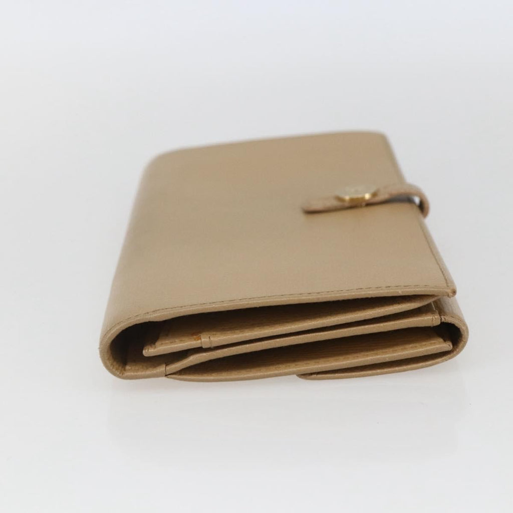 Chanel Coco Bouton Wallet Leather Beige Leather Wallets Accessory (Pre-Owned)