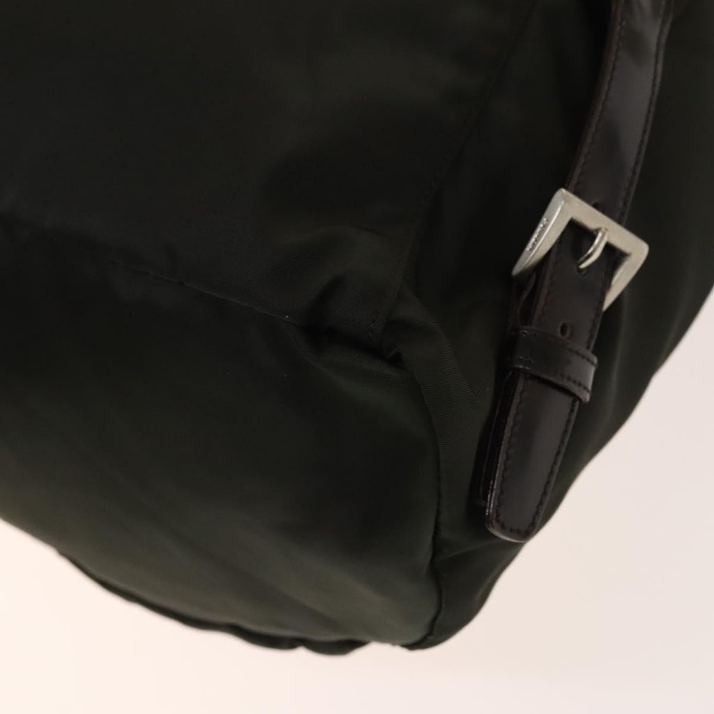 Prada Front Pocket Buckle Backpack Nylon Khaki Nylon Backpack Bag (Pre-Owned)