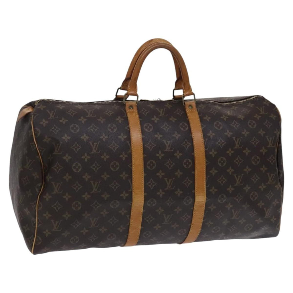 Louis Vuitton Keepall Bag Monogram Canvas Brown Canvas Travel Bag Bag (Pre-Owned)