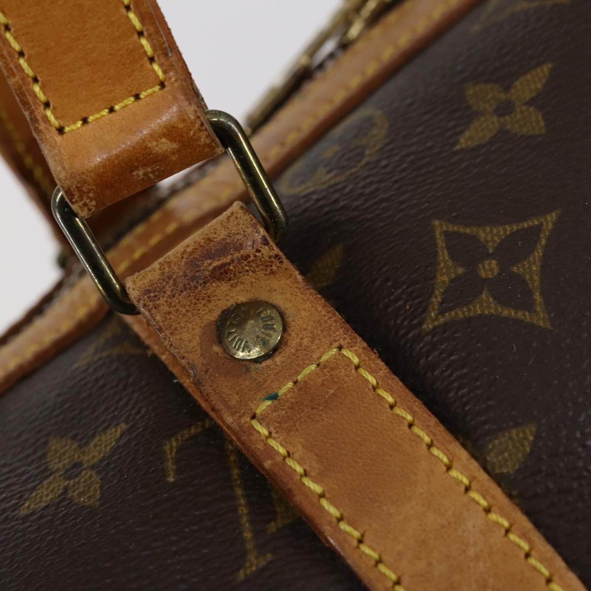 Louis Vuitton Sac Souple Handbag Monogram Canvas Brown Canvas Travel Bag Bag (Pre-Owned)