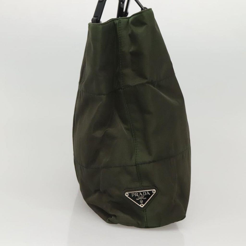 Prada Vintage Shoulder Bag Tessuto Khaki Nylon Shoulder Bag Bag (Pre-Owned)