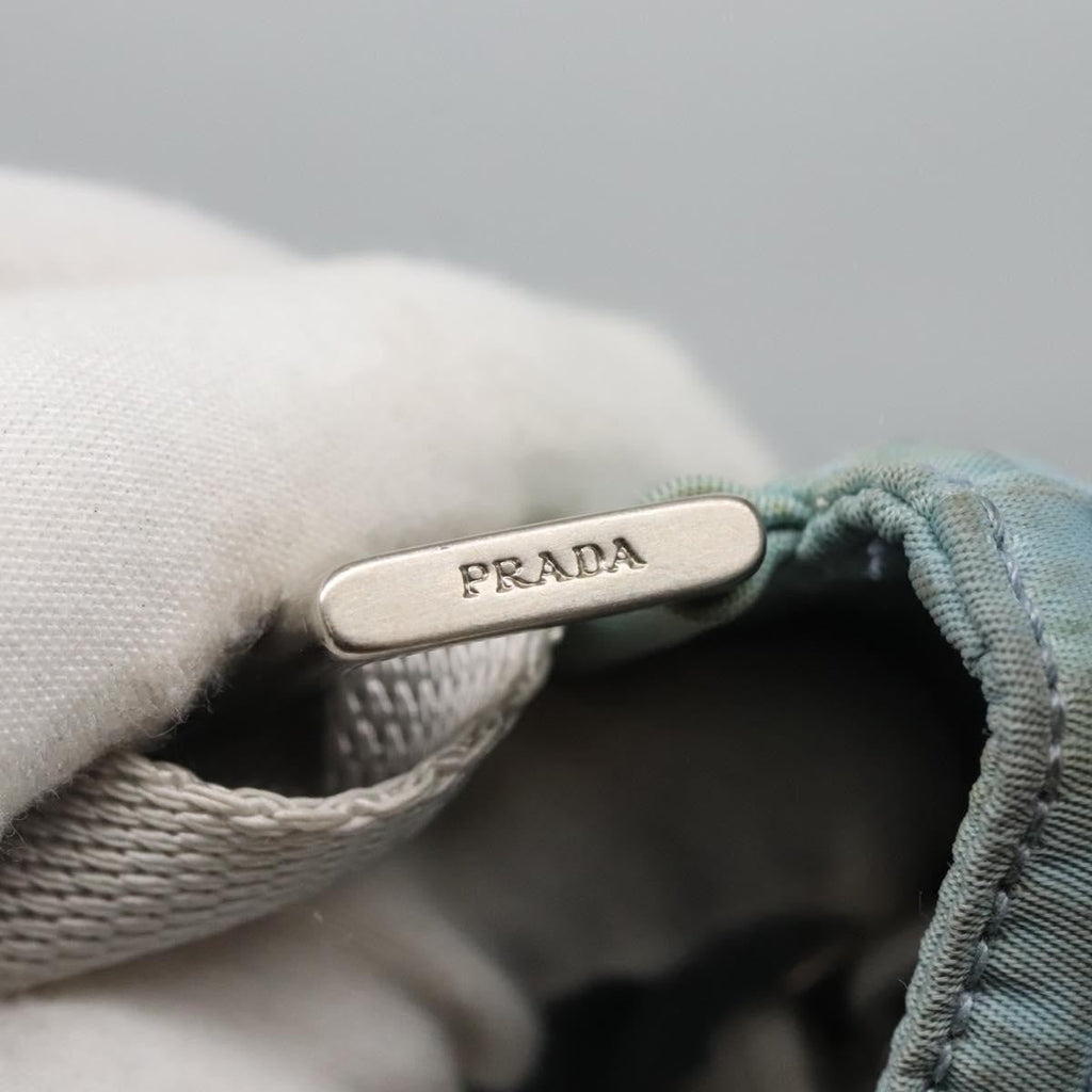 Prada Flat Messenger Bag Tessuto Blue Nylon Shoulder Bag Bag (Pre-Owned)