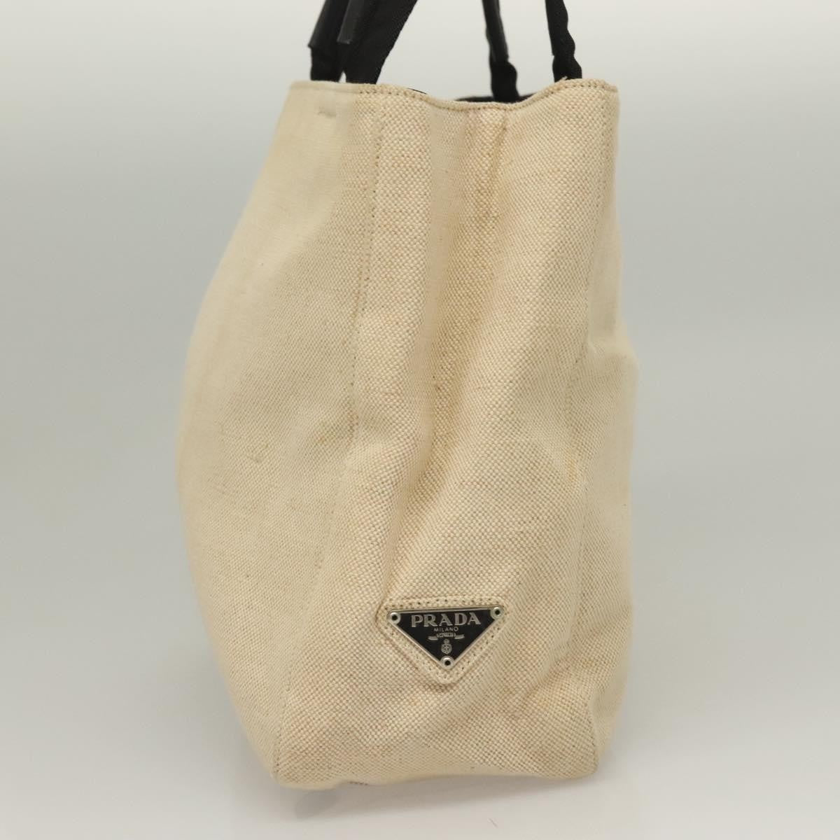 Prada Sport Tote Bag Canvas Beige Canvas Tote Bag Bag (Pre-Owned)