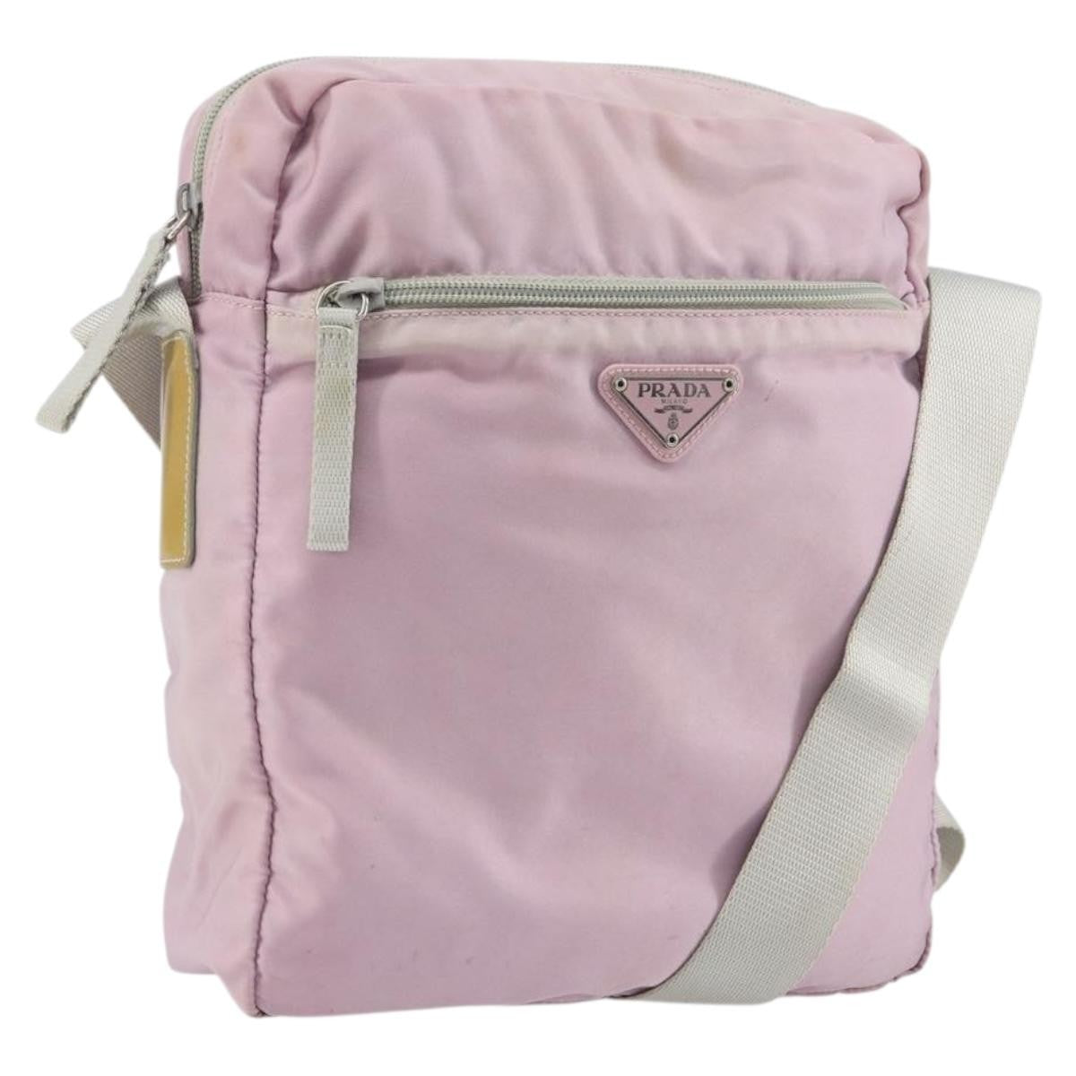 Prada Vintage Shoulder Bag Tessuto Pink Nylon Shoulder Bag Bag (Pre-Owned)