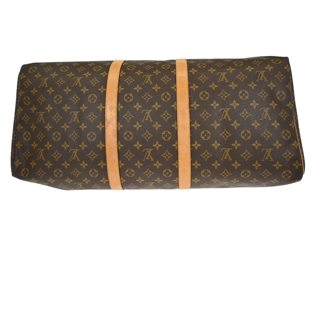 Louis Vuitton Keepall Bag Monogram Canvas Brown Canvas Travel Bag Bag (Pre-Owned)