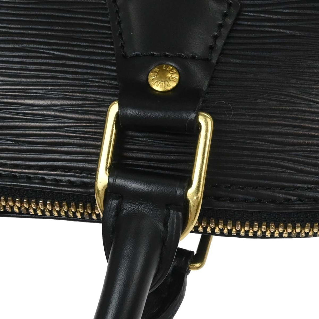 Louis Vuitton Alma Handbag Epi Leather Black Leather Handbag (Pre-Owned)