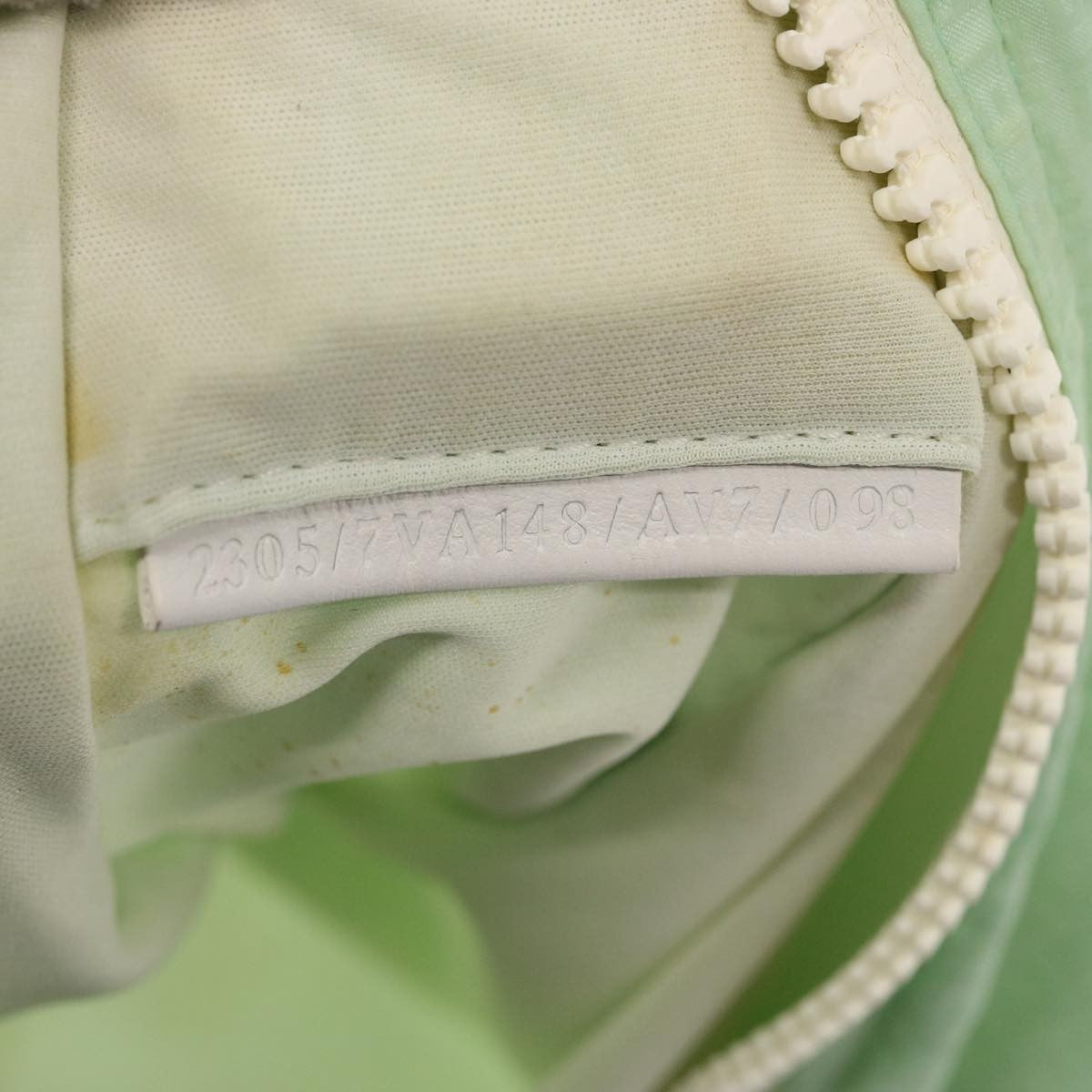 Fendi Vintage Ff Zip Shoulder Bag Zucchino Canvas Green Canvas Shoulder Bag Bag (Pre-Owned)